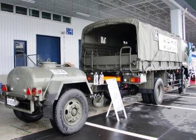 陸上自衛隊車両「3.5t車+1t水トレーラー」